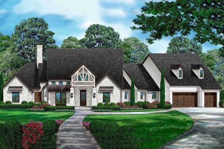 3-Bedroom 1-Story Modern Farmhouse With Luxe Open Layout and Bonus Room (Floor Plan)