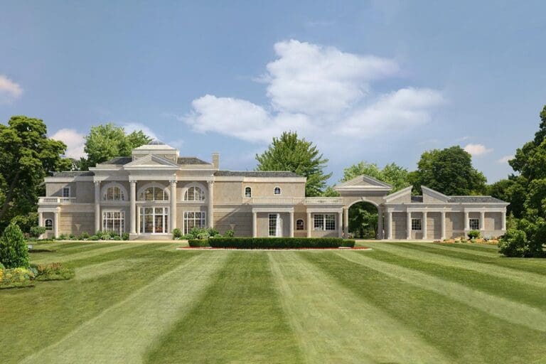 5-Bedroom 2-Story European Farmhouse With 4-Car Side & Rear Entry Garage (Floor Plan)