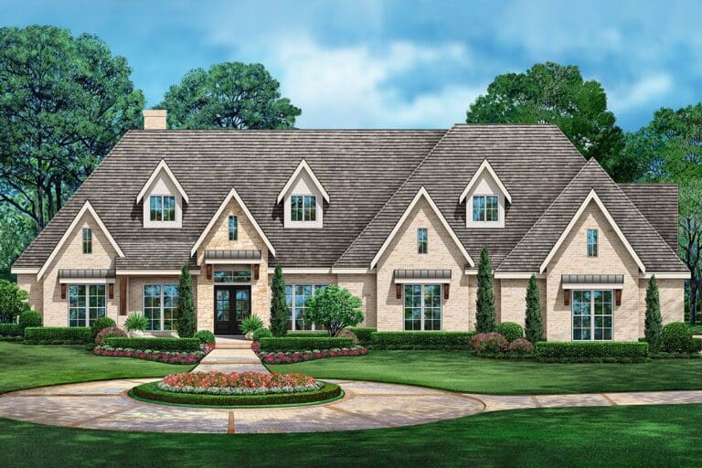 4-Bedroom 1-Story Modern Farmhouse With Expansive Outdoor Living and Study (Floor Plan)