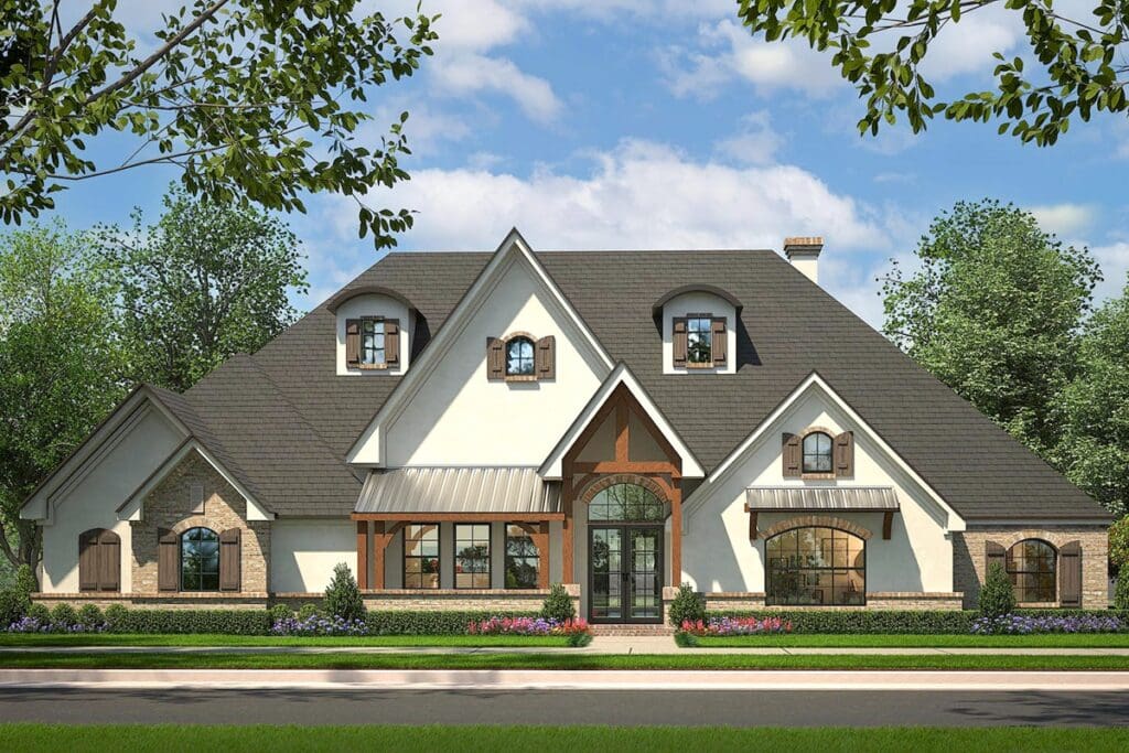 4-Bedroom 1-Story Modern Farmhouse With Expansive Outdoor Living (Floor Plan)