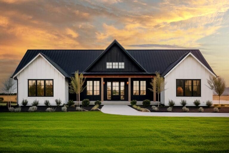1-Story 5-Bedroom Modern Farmhouse with Outdoor Kitchen (Floor Plan)