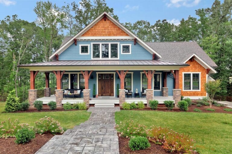 6-Bedroom 2-Story Craftsman House with Main Level Guest Room (Floor Plan)