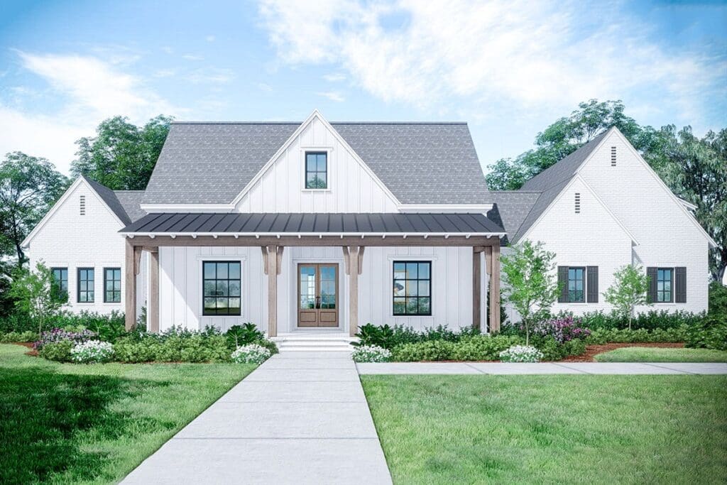 2-Story 4-Bedroom Acadian House with Upstairs Children’s Den (Floor Plan)