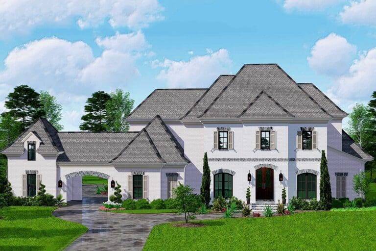 2-Story 5-Bedroom Acadian House with Ample Outdoor Living Space (Floor Plan)