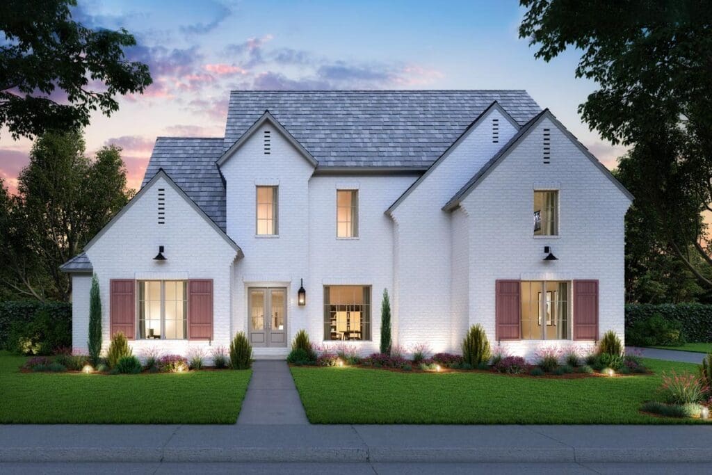Luxurious 5-Bedroom 2-Story Modern Farmhouse With Porte-Cochere and Side-Entry Garage (Floor Plan)