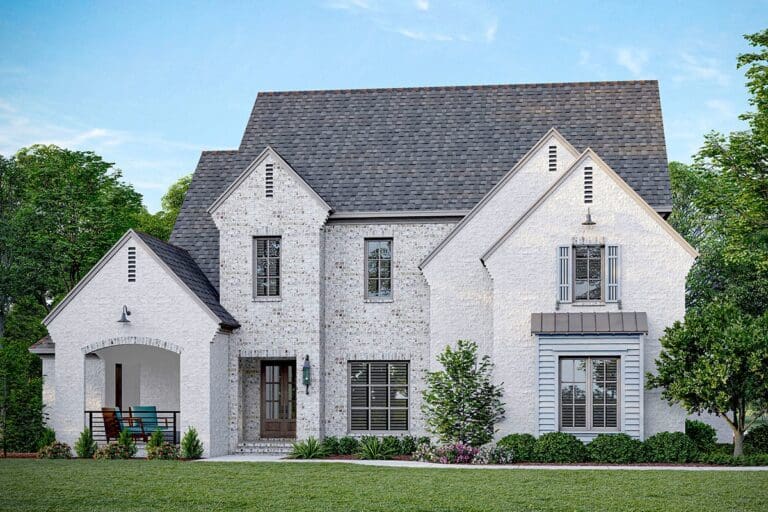 5-Bedroom 2-Story Modern Farmhouse With Bonus Room and Side-Entry 3-Car Garage (Floor Plan)
