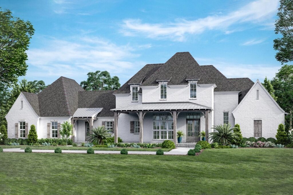 5-Bedroom 2-Story French Country Home with Home Office and Children’s Den (Floor Plan)