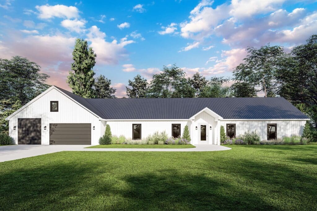 4-Bedroom 2-Story Barndomium Ranch House with Oversized 9-Car Garage (Floor Plan)