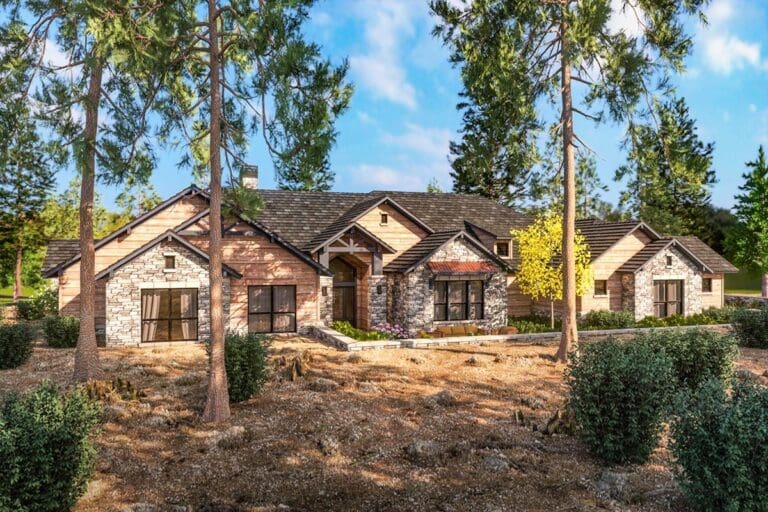 4-Bedroom 1-Story Modern Farmhouse With Game Room and Side Garage (Floor Plan)