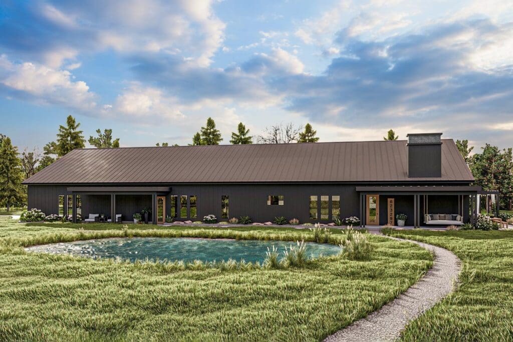 3-Bedroom 1-Story Luxury Ranch With Side-Entry 3-Car Garage and Spacious Porches (Floor Plan)