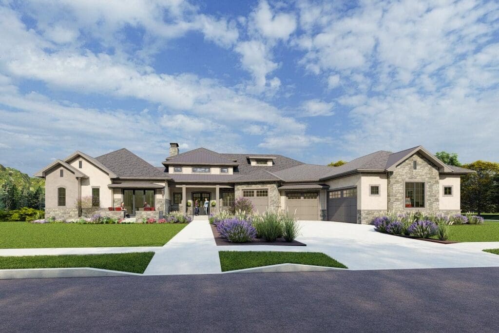 6-Bedroom 2-Story Luxury Home With Covered Patio and Front Porch Charm (Floor Plan)