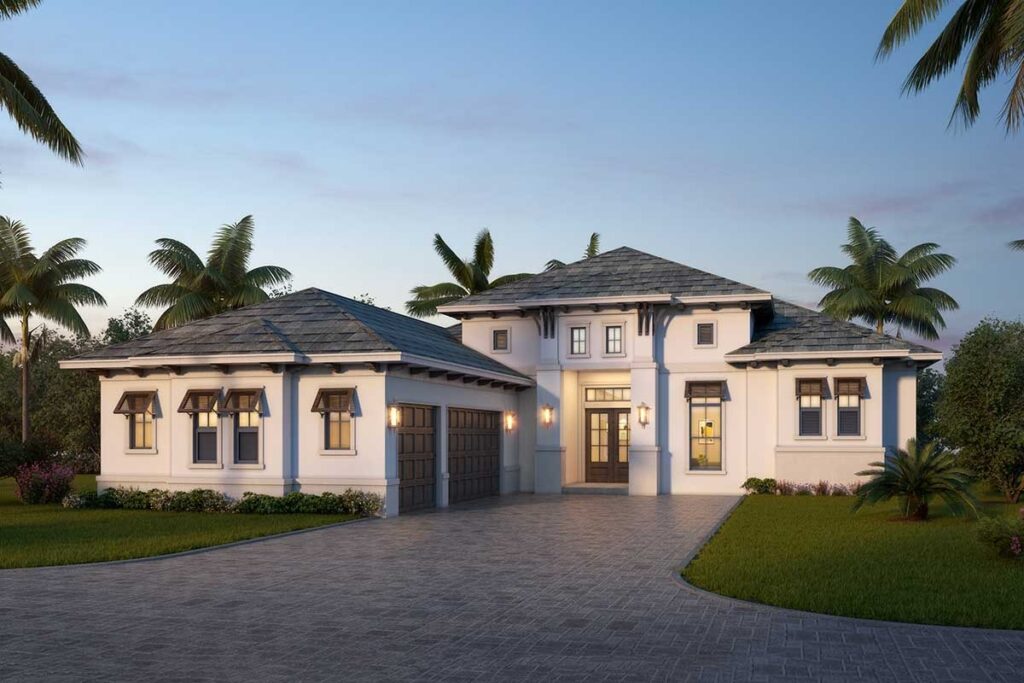 4-Bedroom 1-Story Transitional House with Outdoor Living Oasis (Floor Plan)