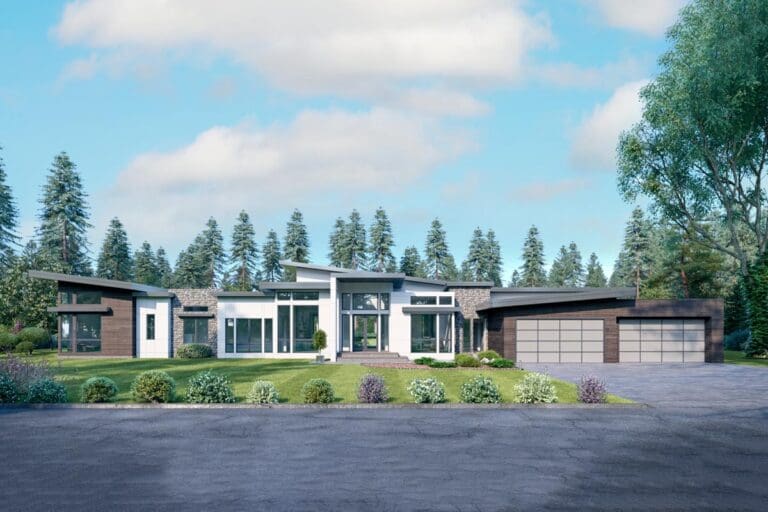 1-Story 4-Bedroom Modern Ranch Home with Ample Outdoor Living (Floor Plan)