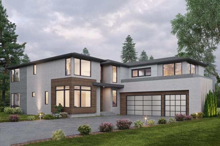 5-Bedroom 2-Story Luxury European Farmhouse With Side-Load 3-Car Garage (Floor Plan)