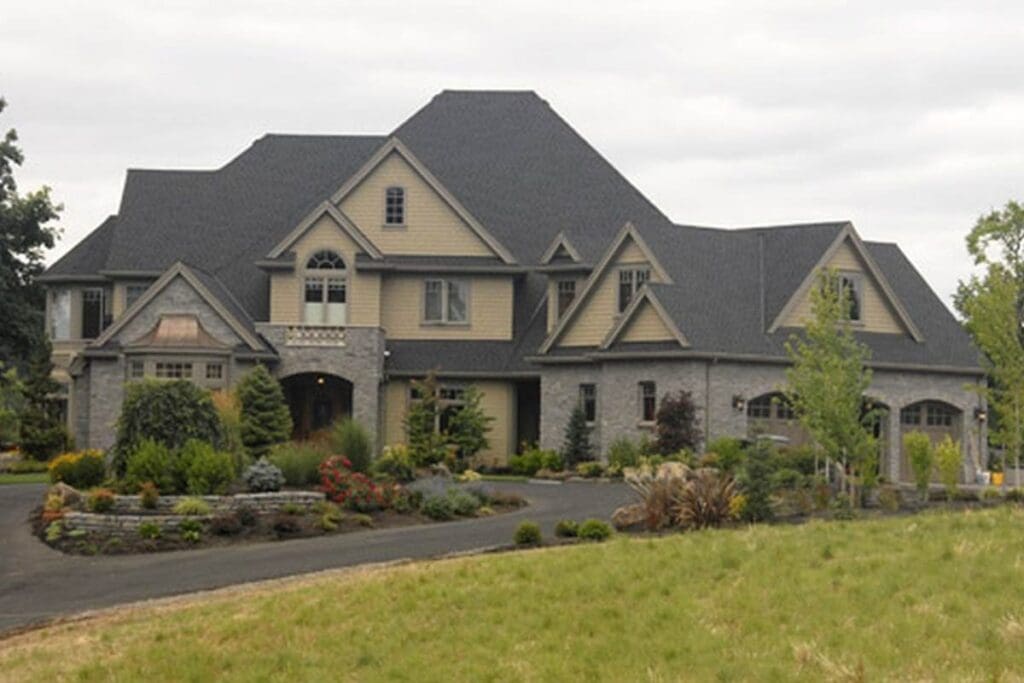 5-Bedroom Dual-Story European Country House with Angled Garage (Floor Plan)