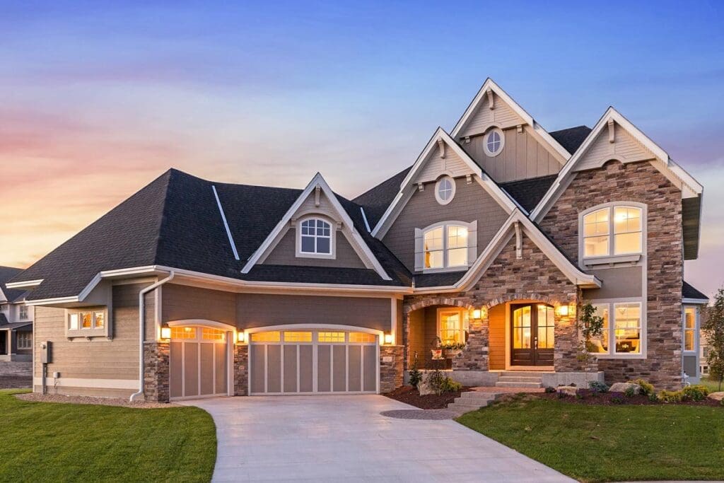 5-Bedroom Two-Story Craftsman House with Two-Story Sports Court (Floor Plan)
