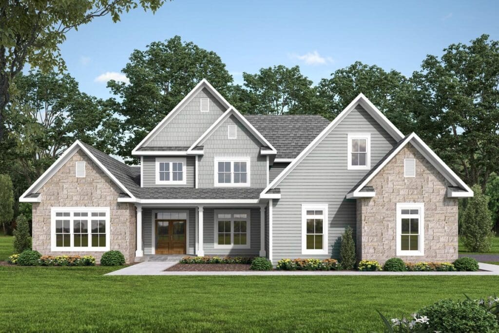 3-Bedroom 2-Story Modern Farmhouse With Screened Porch & Bonus Room (Floor Plan)