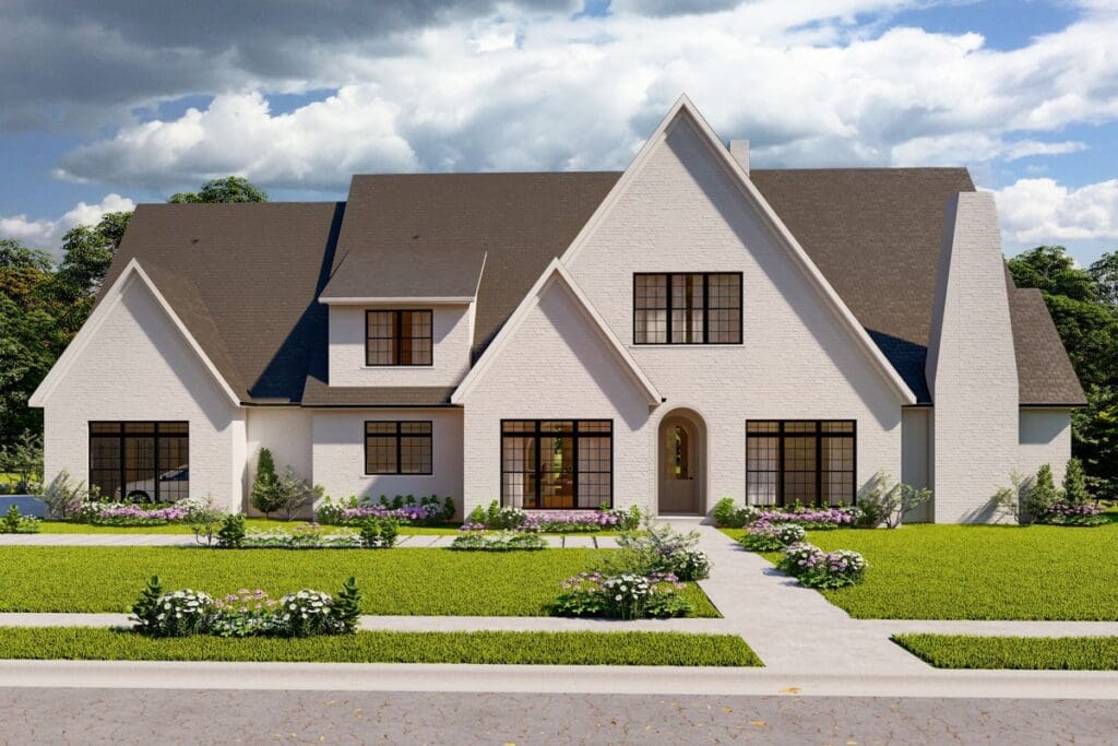 4-Bedroom Two-Story Transitional House with Optional Bonus Room (Floor Plan)