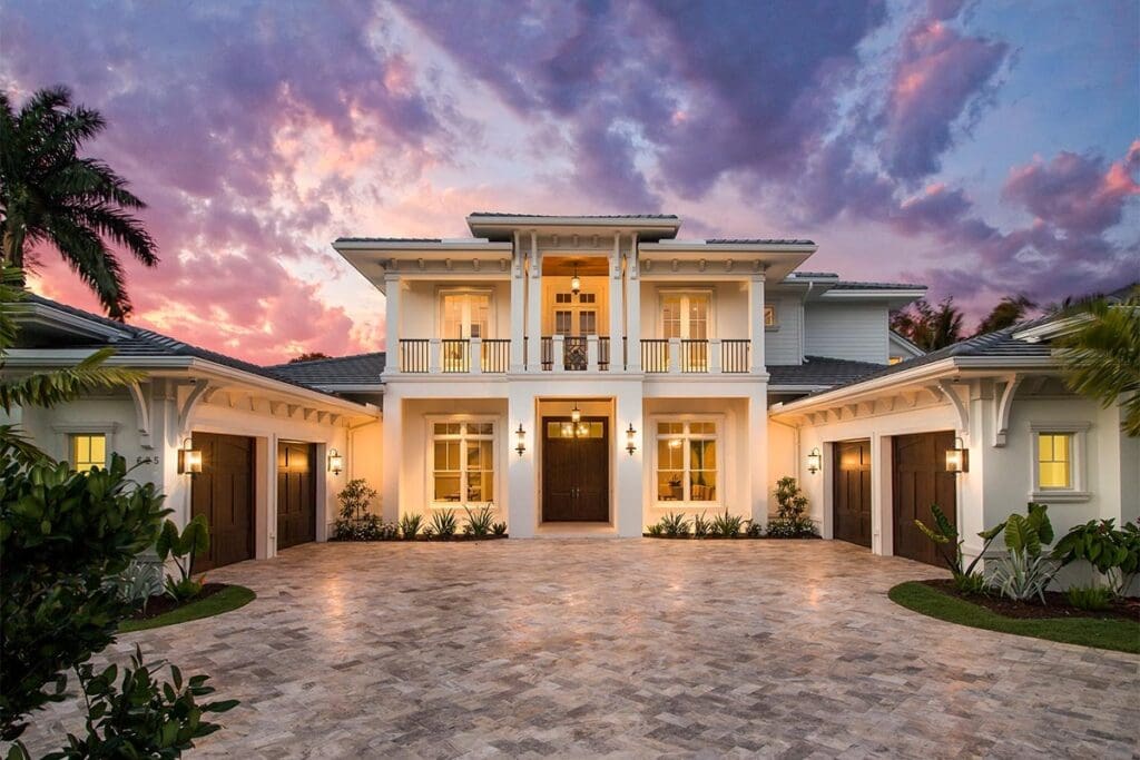 4-Bedroom 2-Story Modern Farmhouse With Lanai & Courtyard Garage (Floor Plan)
