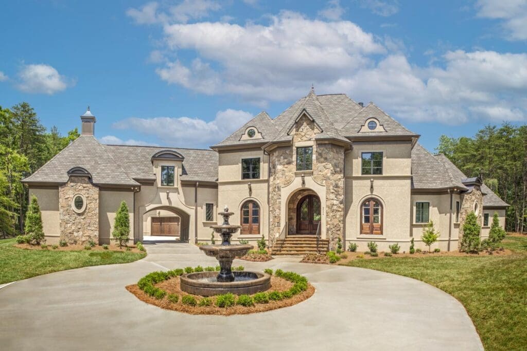 Two-Story 5-Bedroom European House with Upstairs Man Cave and Theater (Floor Plan)