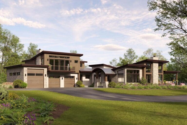 4-Bedroom 2-Story Modern Farmhouse With RV Garage and Bonus Loft (Floor Plan)