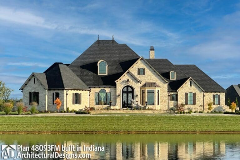 4-Bedroom One-Story French Country House with Bonus Expansion (Floor Plan)