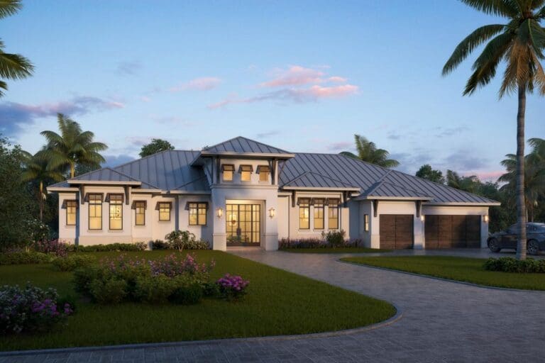 4 Bedroom 1-Story Luxury Farmhouse With Front Entry and Outdoor Living Galore (Floor Plan)