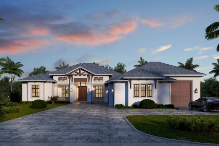 5-Bedroom 1-Story Florida Home with Study and Boat Storage (Floor Plan)