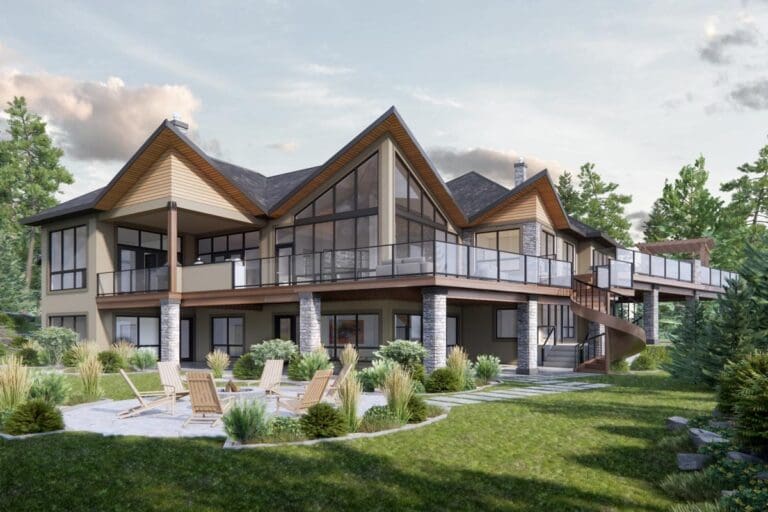 8-Bedroom 1-Story Modern Farmhouse With Optional Finished Basement & 2,462 Sq. Ft. of Decking (Floor Plan)