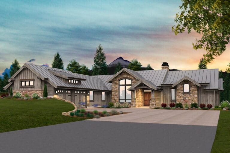 3-Bedroom 1-Story Mountain Home with Expansive Rear Deck (Floor Plan)