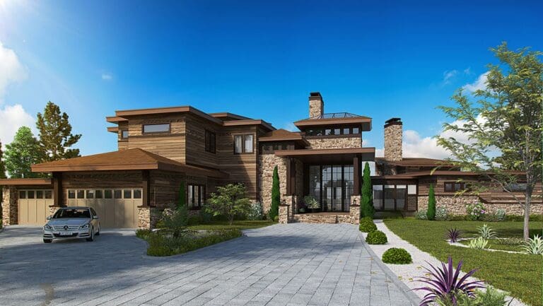 2-Story 5-Bedroom Northwest Home with Contemporary Styling (Floor Plan)