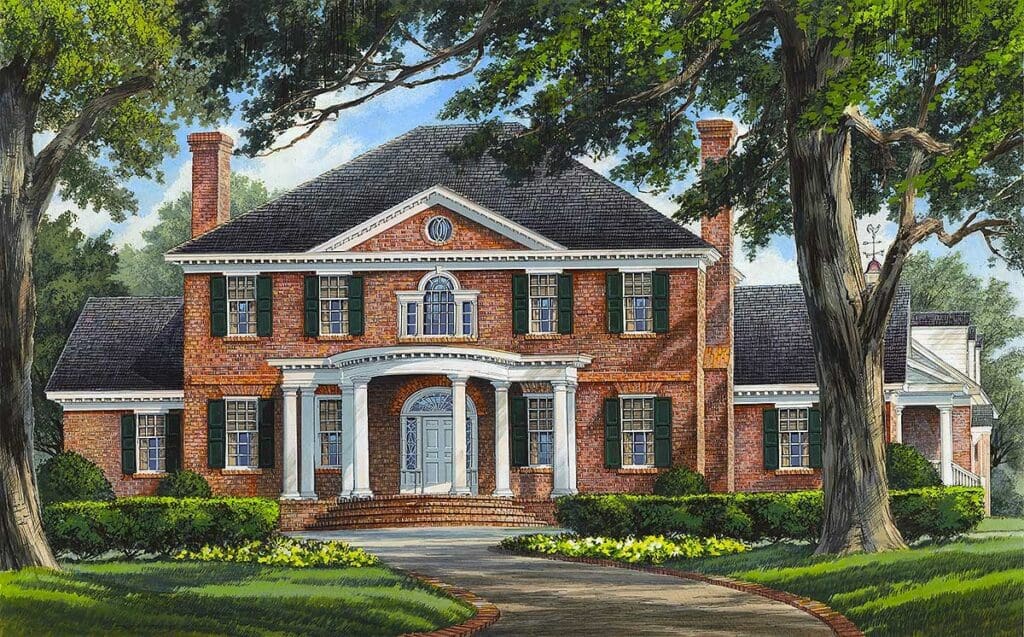 2-Story 5-Bedroom Colonial House with Bonus Room Over Garage (Floor Plan)