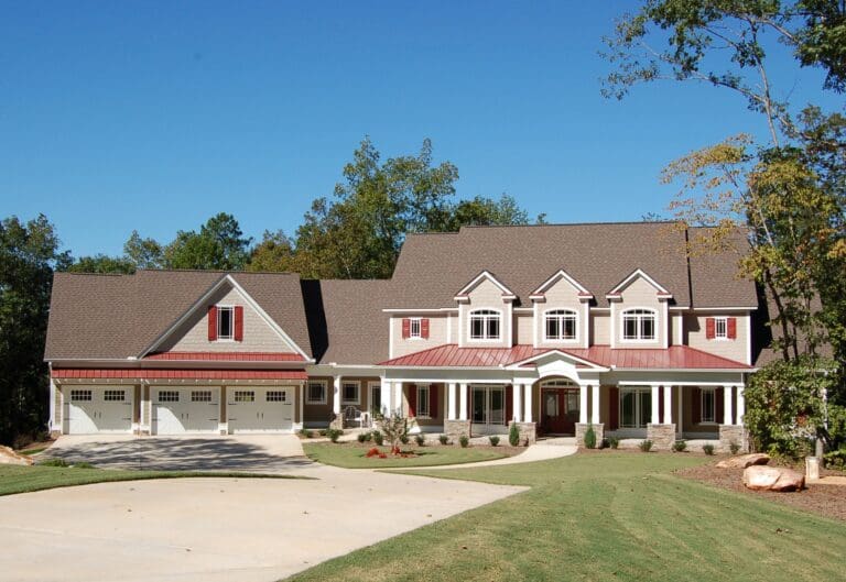 6-Bedroom Modern Farmhouse With Courtyard Garage and Flexible Bonus Suite (Floor Plan)