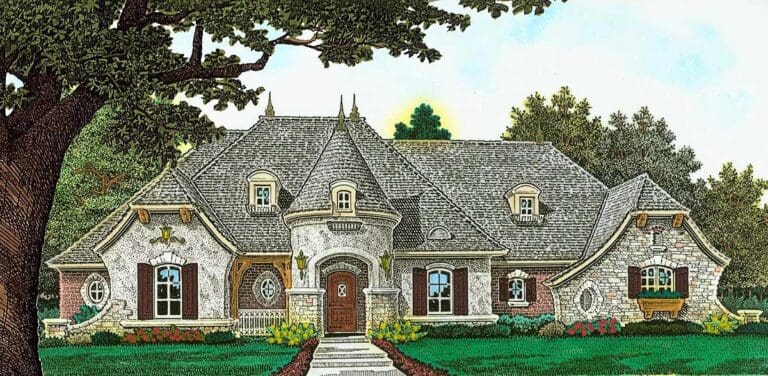 4-Bedroom 1-Story Modern Farmhouse With Bonus Room and Side Garage (Floor Plan)