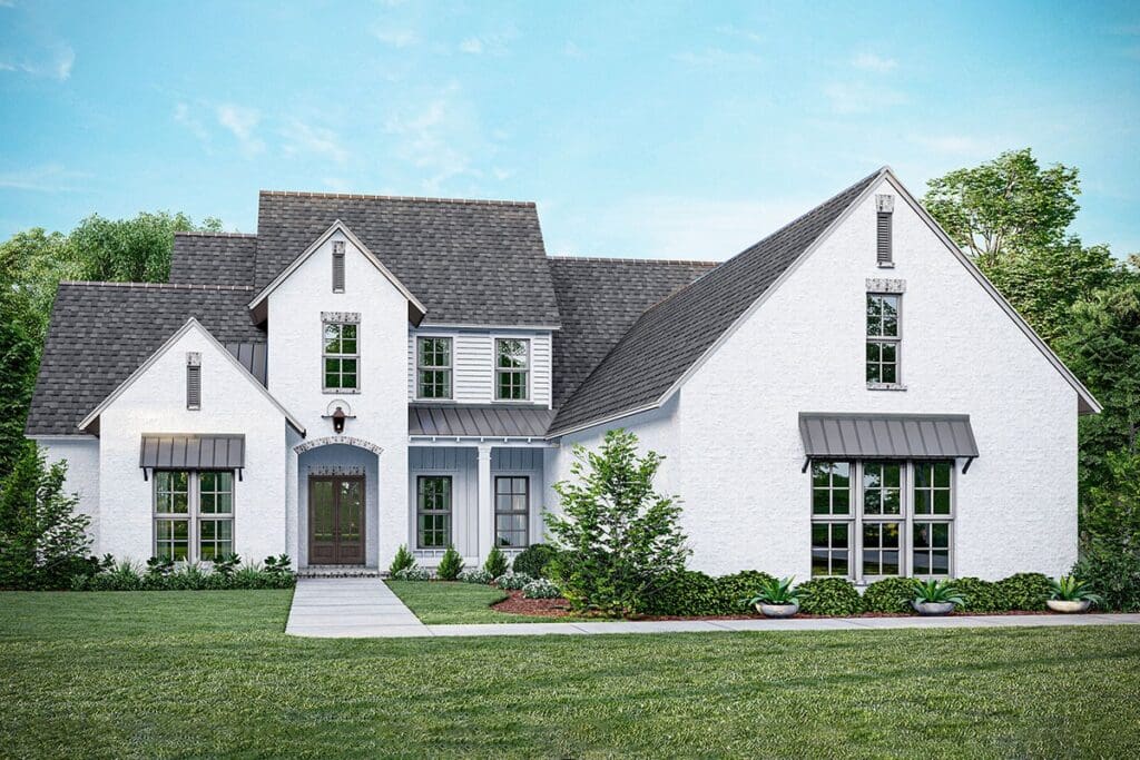 6-Bedroom 2-Story Acadian House with Cabana Porch (Floor Plan)
