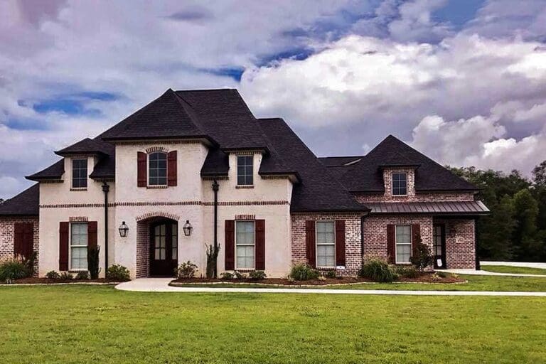 5-Bedroom Single-Story French Country Home with Outdoor Kitchen (Floor Plan)