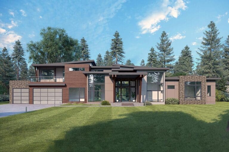 2-Story 5-Bedroom Modern Prairie House with Indoor Outdoor Living (Floor Plan)