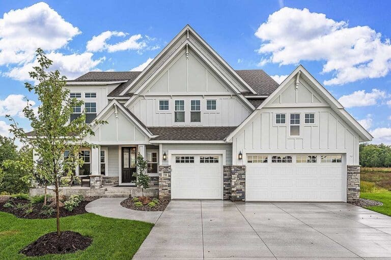 2-Story 5-Bedroom Modern Craftsman Farmhouse with Welcoming Front Porch (Floor Plan)