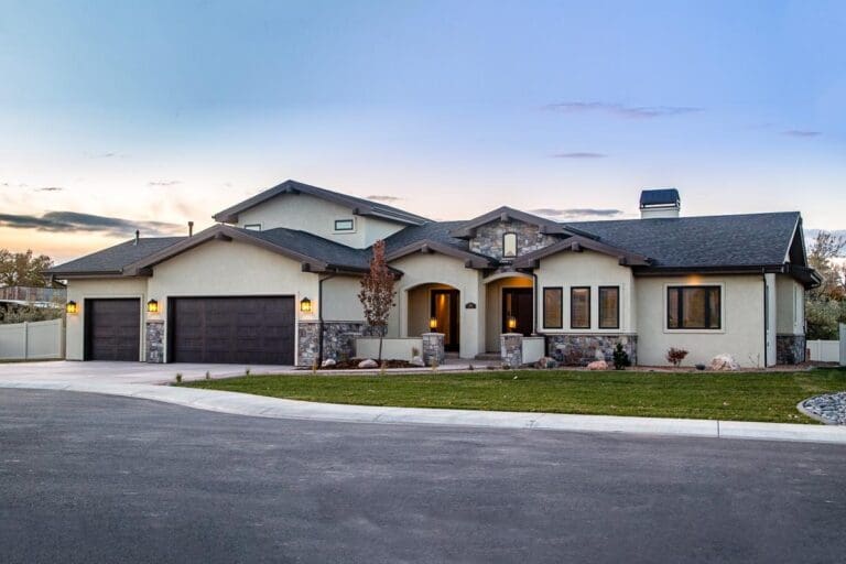 3-Bedroom 1-Story Luxury Farmhouse With 4-Car Garage and Covered Patio (Floor Plan)