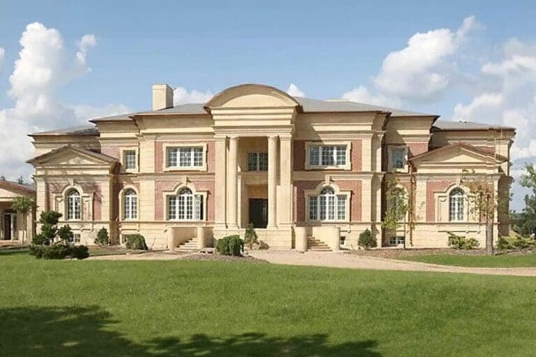 2-Story 6-Bedroom Luxury House with a Refined Palatial Facade (Floor Plan)