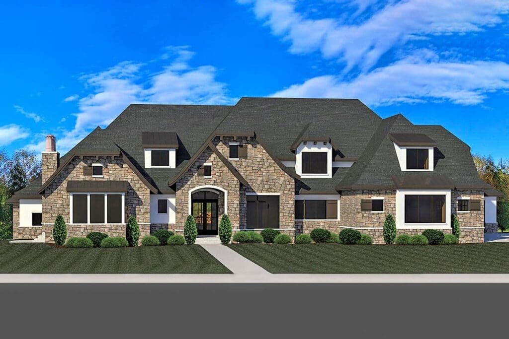 6-Bedroom 2-Story Luxury Modern Home With 4-Car Garage and Lower-Level Retreat (Floor Plan)