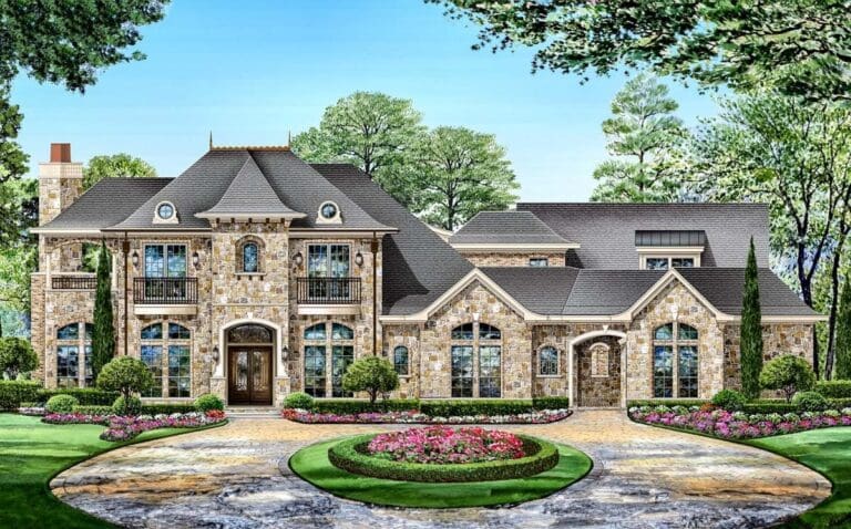 4-Bedroom Two-Story European Home with Room For Expansion (Floor Plan)