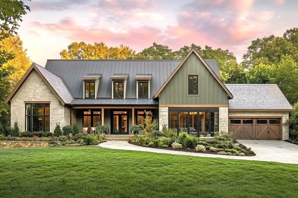 1-Story 5-Bedroom Contemporary Ranch Home with Farmhouse-Inspired Charm (Floor Plan)