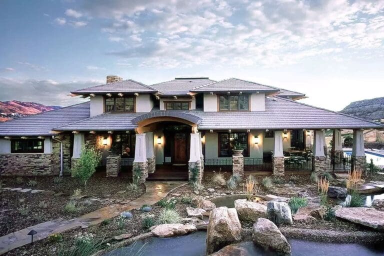 5-Bedroom 2-Story European Farmhouse with Luxury Master Suite & Porch Access (Floor Plan)