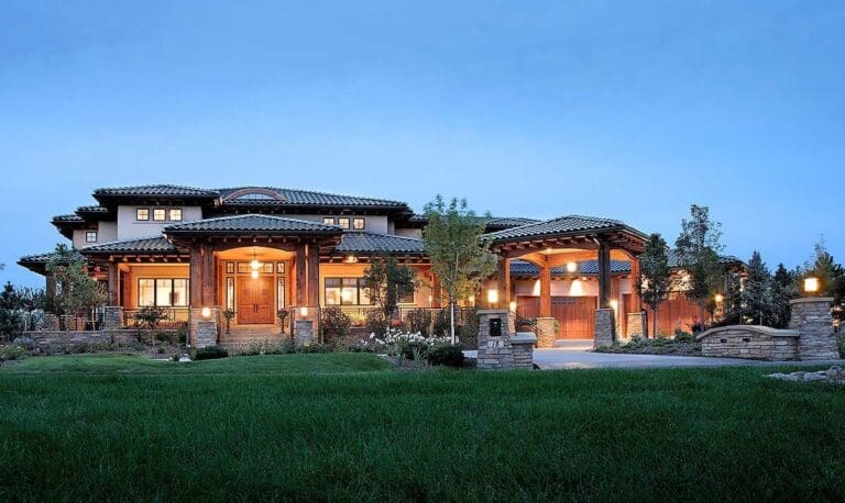 5-Bedroom Two-Story Luxurious Home with Double Staircase (Floor Plan)