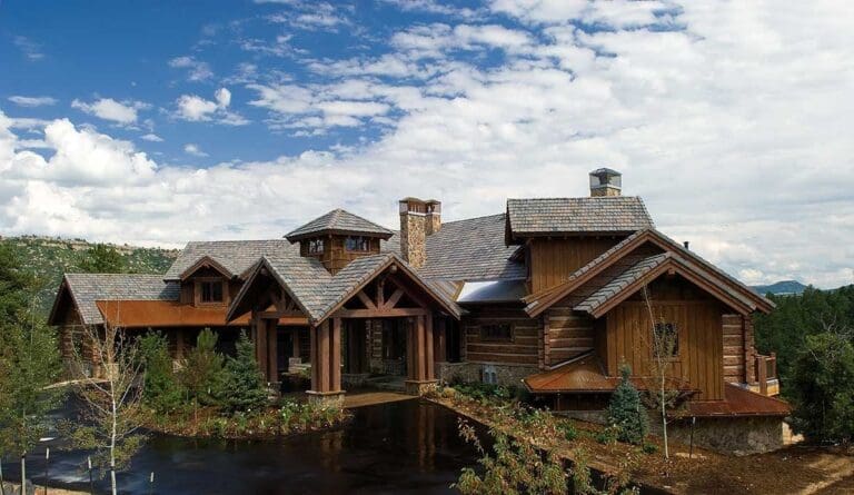 6-Bedroom Dual-Story Mountain Home with Unusual Angles (Floor Plan)