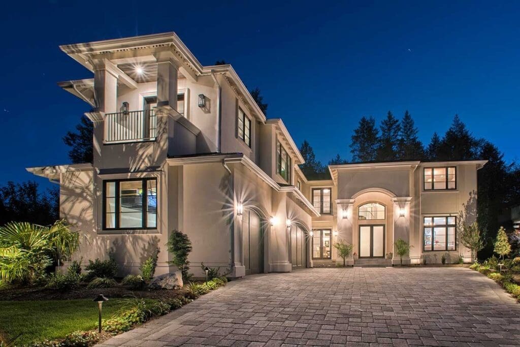 4-Bedroom 2-Story Italianate House with Large Media Room (Floor Plan)