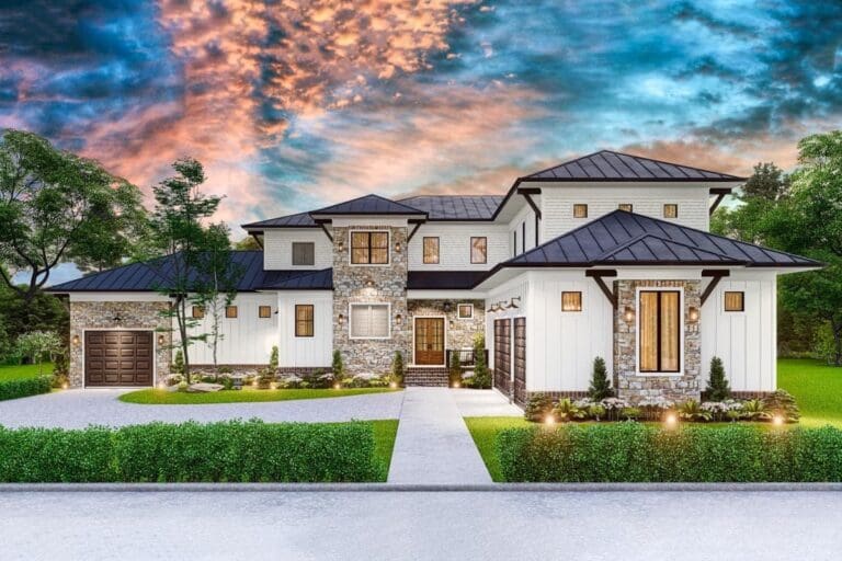 5-Bedroom Dual-Story House with Great Outdoor Spaces (Floor Plan)