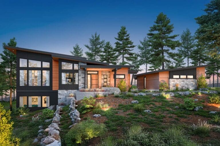 Luxurious 5-Bedroom Modern Farmhouse with Open Layout and Expansive Outdoor Living (Floor Plan)