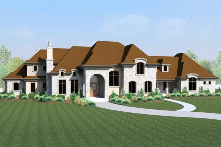 6-Bedroom 2-Story Chateau Home with Optional Lower Level (Floor Plan)